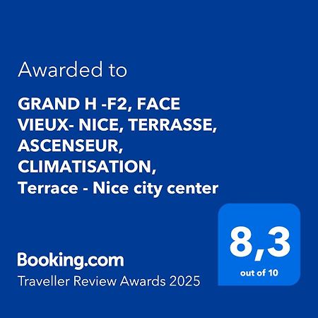 Grand H -F2, Face Vieux- Nice, Terrasse, Ascenseur, Climatisation, Terrace - Nice City Center Εξωτερικό φωτογραφία